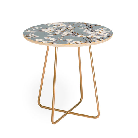 Emanuela Carratoni Cherry Blossom Flowers Round Side Table
