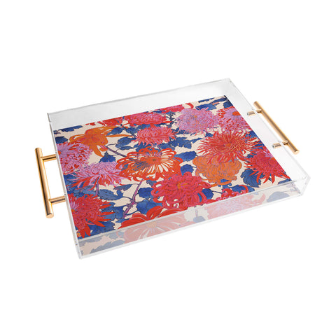 Emanuela Carratoni Chinese Moody Blooms Acrylic Tray