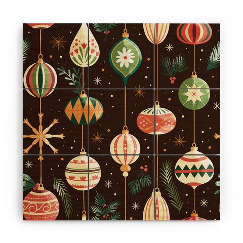 Emanuela Carratoni Christmas Decorations Wood Wall Mural