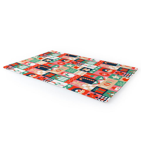 Emanuela Carratoni Christmas Patchwork Area Rug