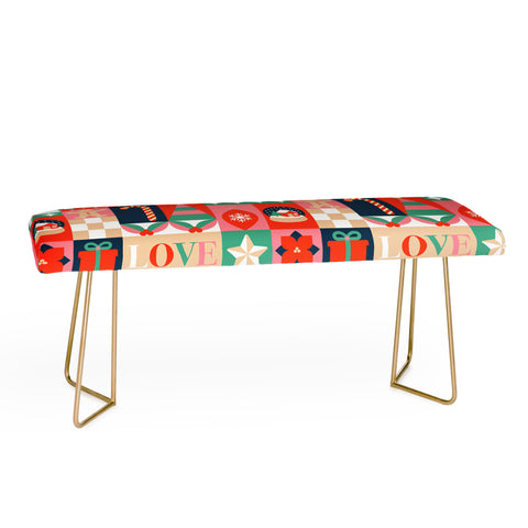 Emanuela Carratoni Christmas Patchwork Bench