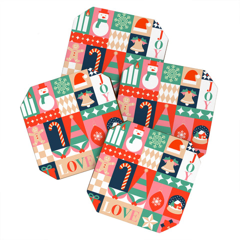 Emanuela Carratoni Christmas Patchwork Coaster Set