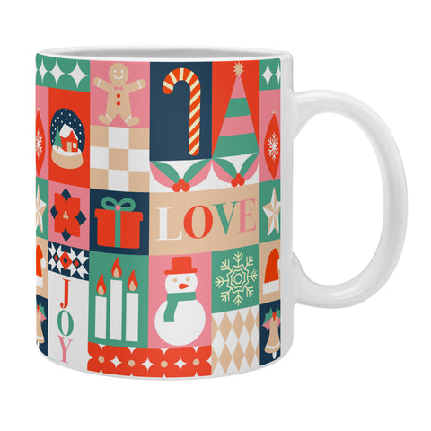Emanuela Carratoni Christmas Patchwork Coffee Mug
