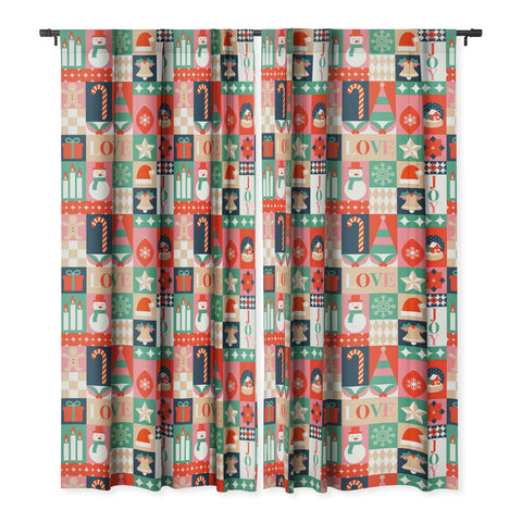 Emanuela Carratoni Christmas Patchwork Blackout Window Curtain