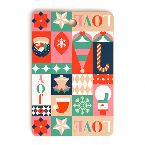 Emanuela Carratoni Christmas Patchwork Cutting Board Rectangle