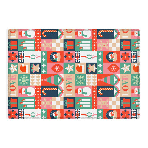Emanuela Carratoni Christmas Patchwork Outdoor Rug