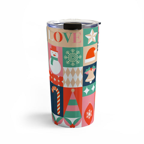 Emanuela Carratoni Christmas Patchwork Travel Mug