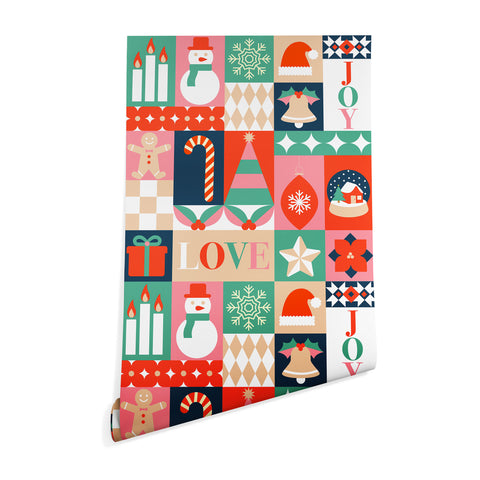 Emanuela Carratoni Christmas Patchwork Wallpaper