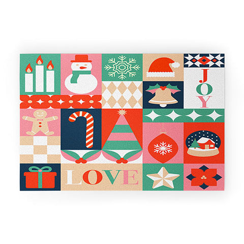 Emanuela Carratoni Christmas Patchwork Welcome Mat