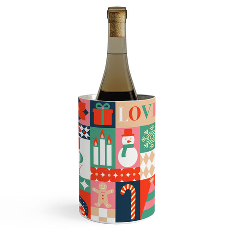Emanuela Carratoni Christmas Patchwork Wine Chiller