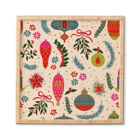 Emanuela Carratoni Christmas Vintage Decorations Framed Wall Art