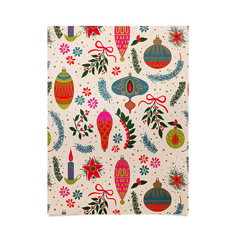 Emanuela Carratoni Christmas Vintage Decorations Poster