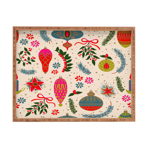 Emanuela Carratoni Christmas Vintage Decorations Rectangular Tray