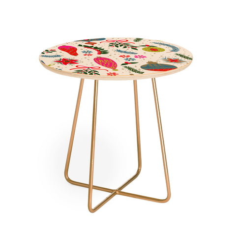 Emanuela Carratoni Christmas Vintage Decorations Round Side Table