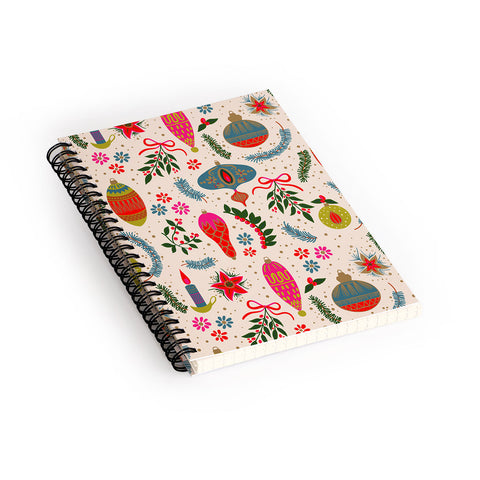 Emanuela Carratoni Christmas Vintage Decorations Spiral Notebook