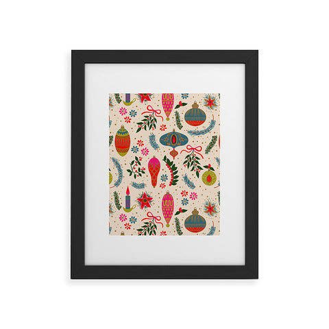 Emanuela Carratoni Christmas Vintage Decorations Framed Art Print