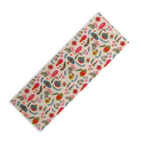 Emanuela Carratoni Christmas Vintage Decorations Yoga Mat