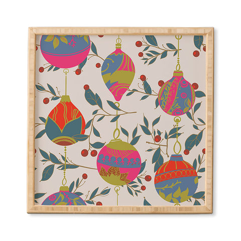 Emanuela Carratoni Christmas Vintage Ornaments 2 Framed Wall Art