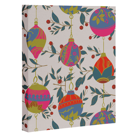 Emanuela Carratoni Christmas Vintage Ornaments 2 Art Canvas