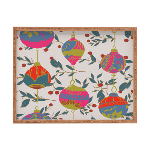 Emanuela Carratoni Christmas Vintage Ornaments 2 Rectangular Tray