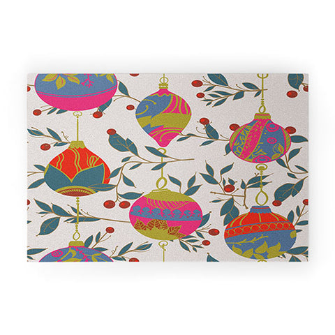 Emanuela Carratoni Christmas Vintage Ornaments 2 Welcome Mat