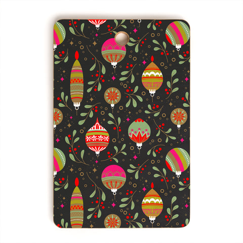 Emanuela Carratoni Christmas Vintage Ornaments Cutting Board Rectangle