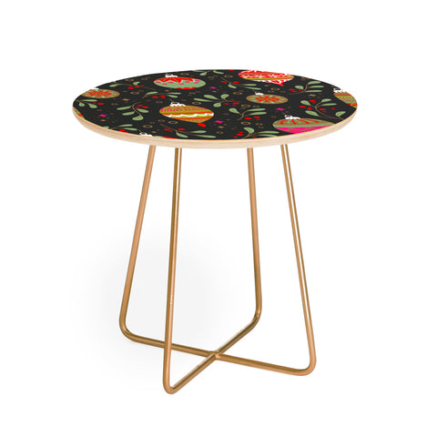 Emanuela Carratoni Christmas Vintage Ornaments Round Side Table