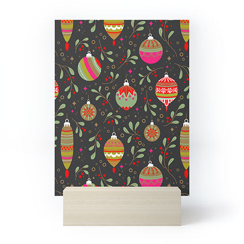 Emanuela Carratoni Christmas Vintage Ornaments Mini Art Print