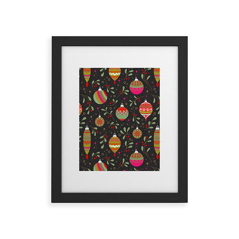 Emanuela Carratoni Christmas Vintage Ornaments Framed Art Print