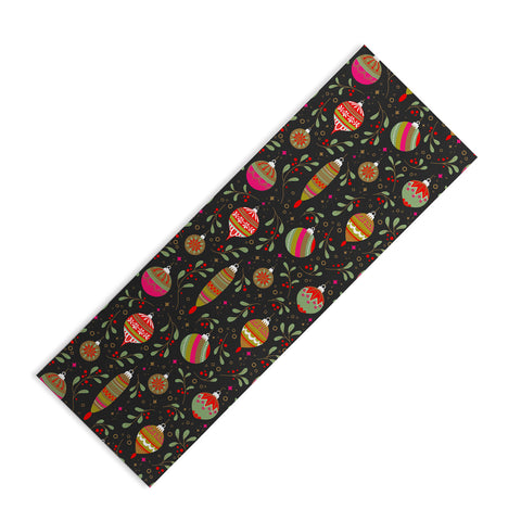 Emanuela Carratoni Christmas Vintage Ornaments Yoga Mat