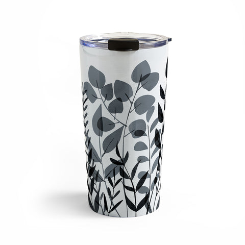 Emanuela Carratoni Classic Blue Leaves Travel Mug