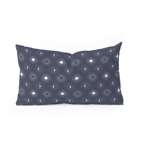 Emanuela Carratoni Classic Blue Sky Oblong Throw Pillow