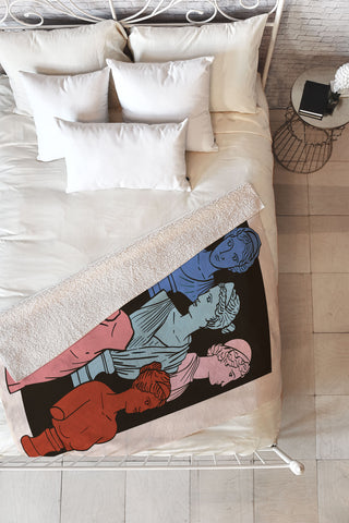 Emanuela Carratoni Classic Busts Fleece Throw Blanket