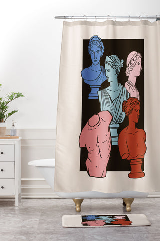 Emanuela Carratoni Classic Busts Shower Curtain And Mat