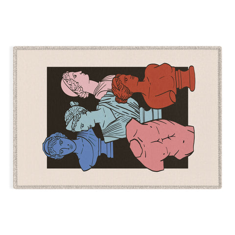 Emanuela Carratoni Classic Busts Outdoor Rug