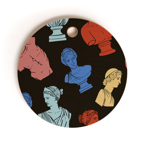Emanuela Carratoni Classic Busts Theme Cutting Board Round