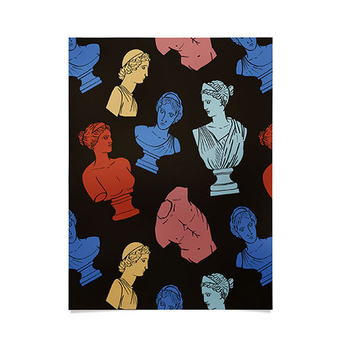 Emanuela Carratoni Classic Busts Theme Poster