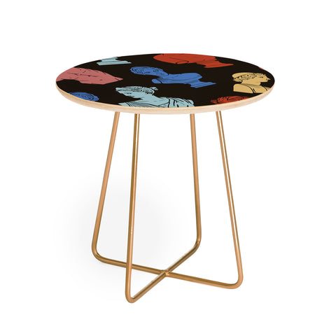 Emanuela Carratoni Classic Busts Theme Round Side Table