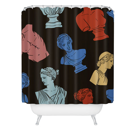 Emanuela Carratoni Classic Busts Theme Shower Curtain