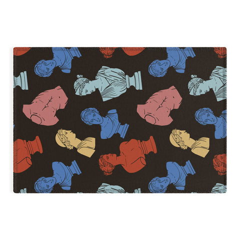 Emanuela Carratoni Classic Busts Theme Outdoor Rug