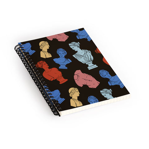 Emanuela Carratoni Classic Busts Theme Spiral Notebook