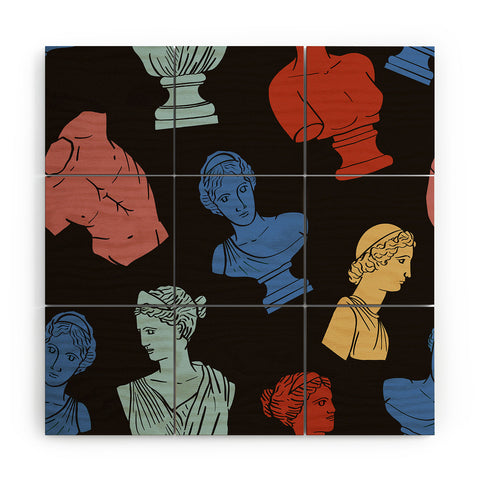 Emanuela Carratoni Classic Busts Theme Wood Wall Mural