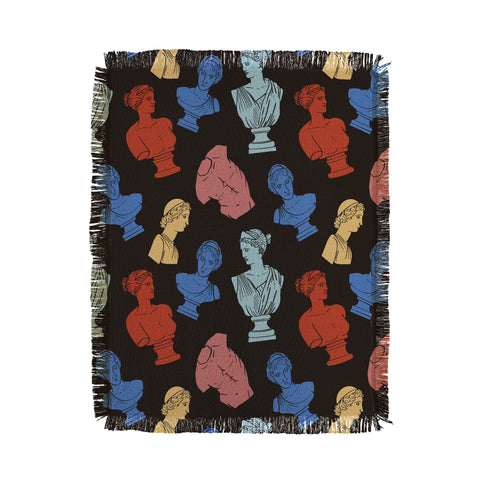 Emanuela Carratoni Classic Busts Theme Throw Blanket