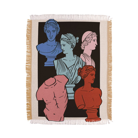 Emanuela Carratoni Classic Busts Throw Blanket