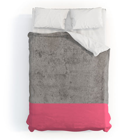 Emanuela Carratoni Concrete with Fashion Pink Duvet Cover