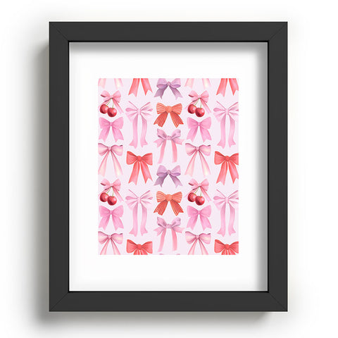 Emanuela Carratoni Coquette Bows and Cherries Recessed Framing Rectangle