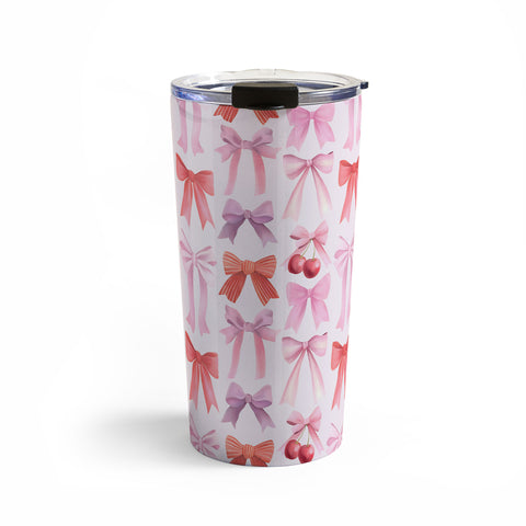 Emanuela Carratoni Coquette Bows and Cherries Travel Mug