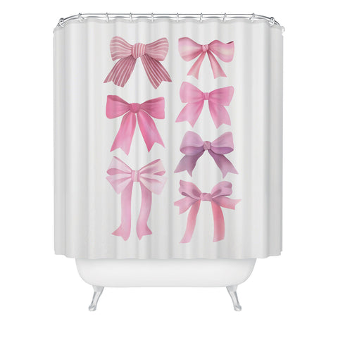 Emanuela Carratoni Coquette Bows Shower Curtain