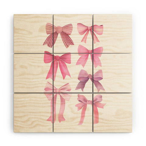 Emanuela Carratoni Coquette Bows Wood Wall Mural
