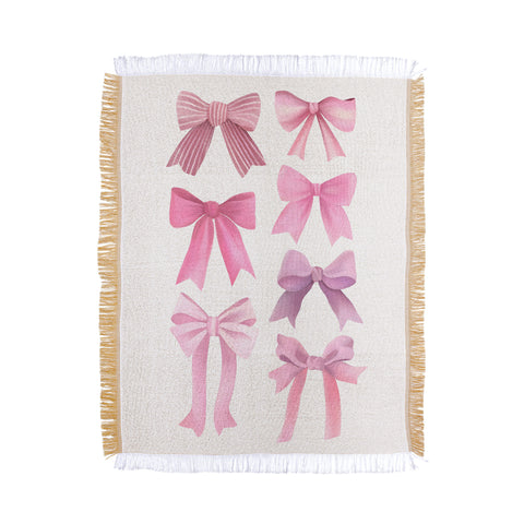 Emanuela Carratoni Coquette Bows Throw Blanket